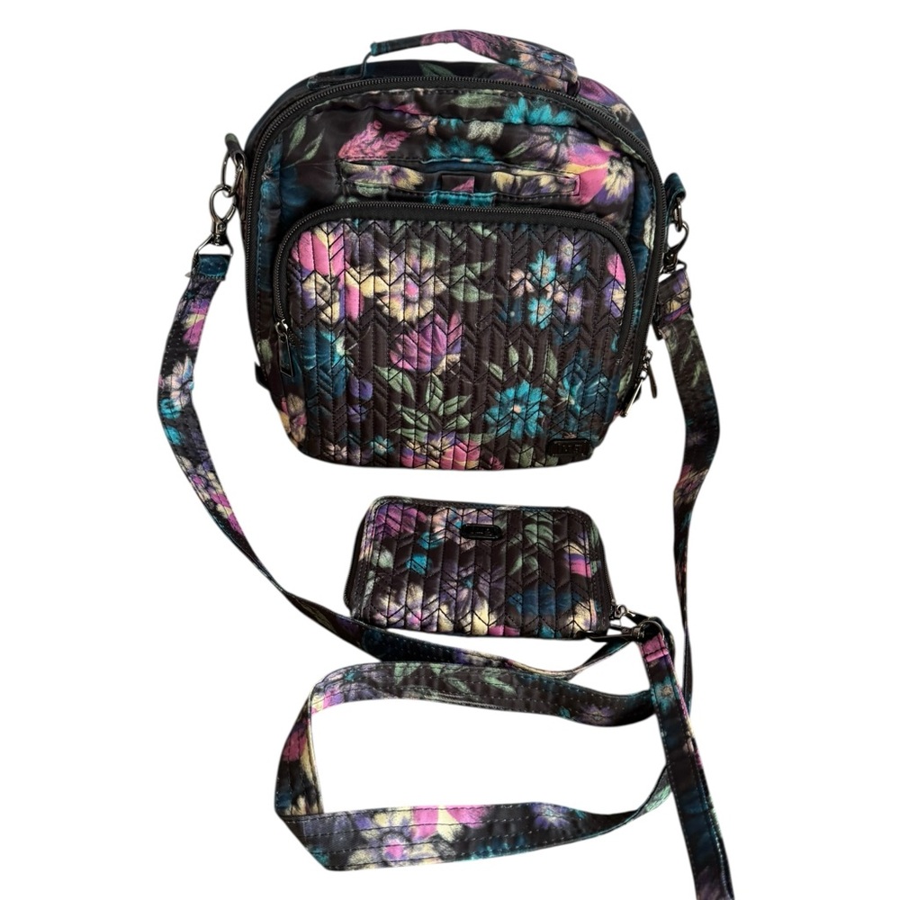 Lug Ranger Bloom Crossbody Bag with matching wallet